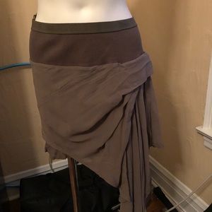 Rick Owens asymmetric silk skirt